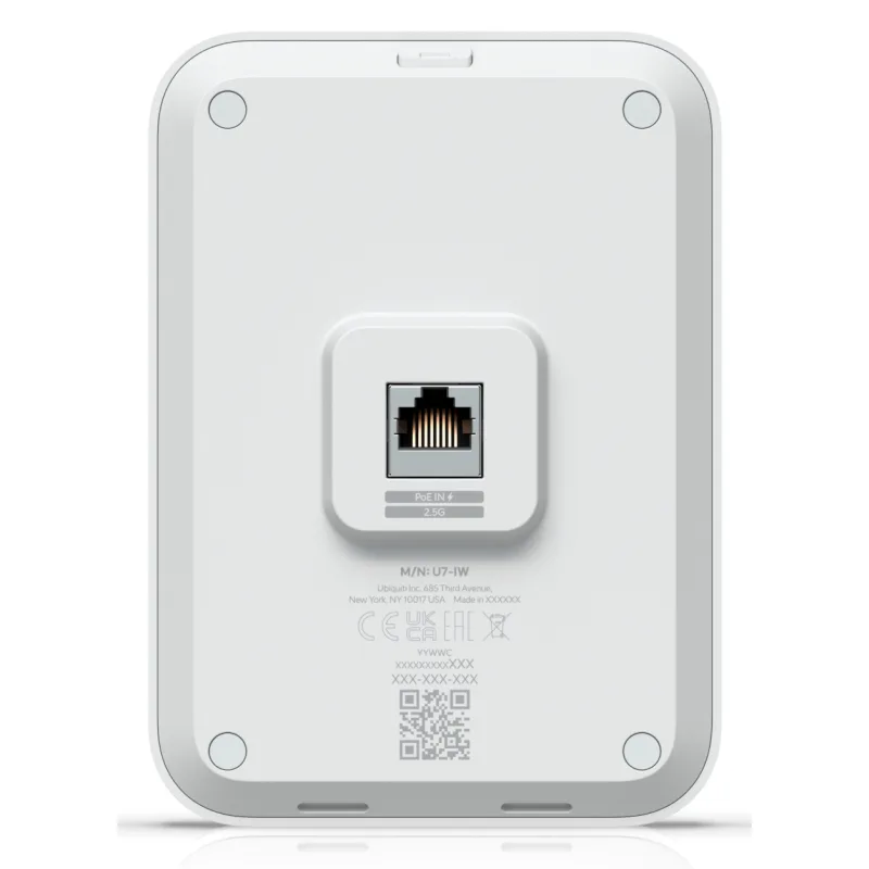 UBIQUITI U7-IW WALL-MOUNTED WIFI 7 AP, 2X 2.5GBE SWITCH 3