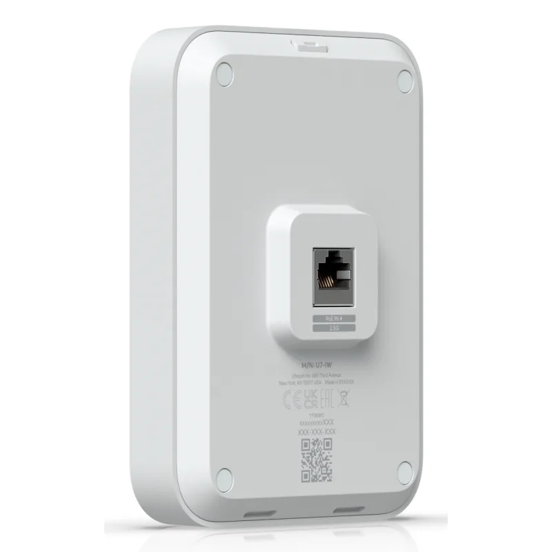 UBIQUITI U7-IW WALL-MOUNTED WIFI 7 AP, 2X 2.5GBE SWITCH 4