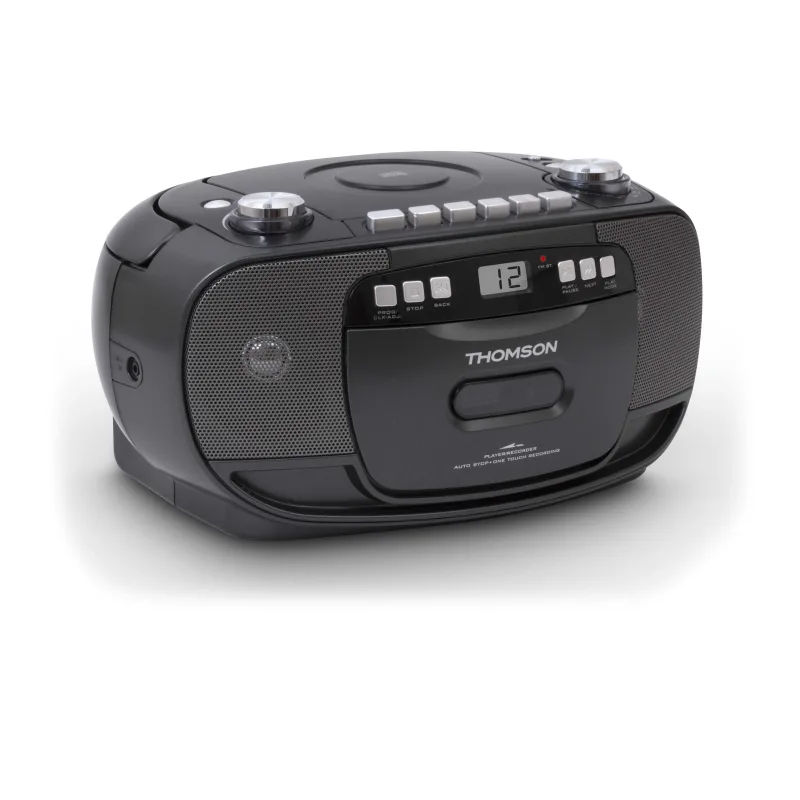 THOMSON MICRO SOUND SYSTEM RADIO FM/CD/CASSETTE PLAYER AND REC. BLACK RK200CD 2