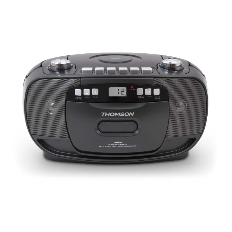 THOMSON THOMSON MICRO SOUND SYSTEM RADIO FM/CD/CASSETTE PLAYER AND REC. BLACK RK200CD