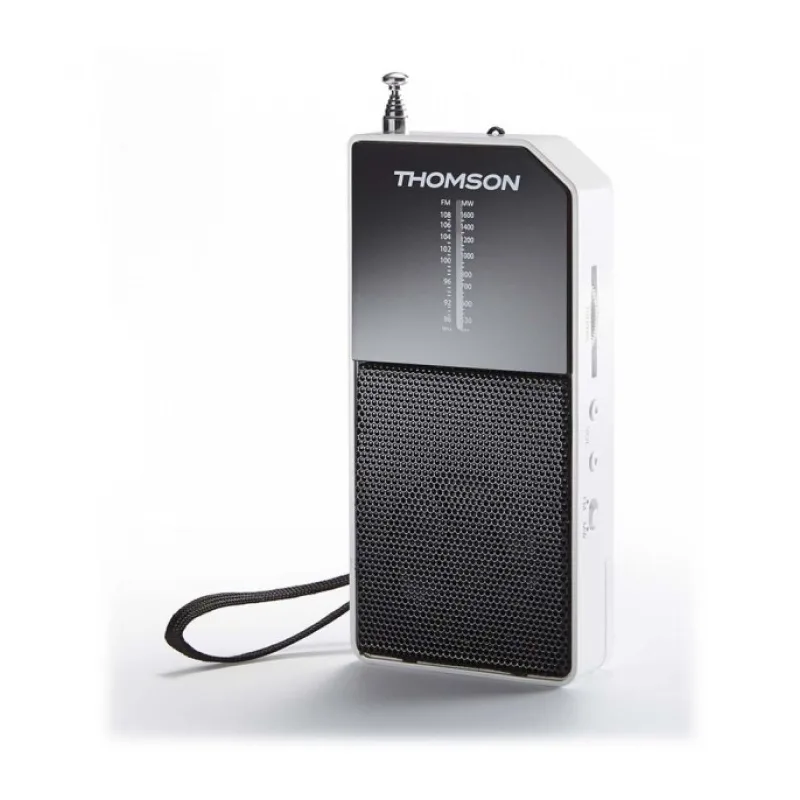 THOMSON THOMSON RADIO FM ANALOGUE PORTABLE BATTERY-POWERED WHITE RT205