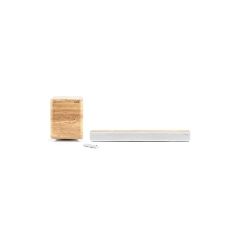 THOMSON THOMSON SOUND BAR BT + WIRELESS SUBW 300W USB PLAYER EQ REMOTE WOOD/WHITE SB400BTWSWH