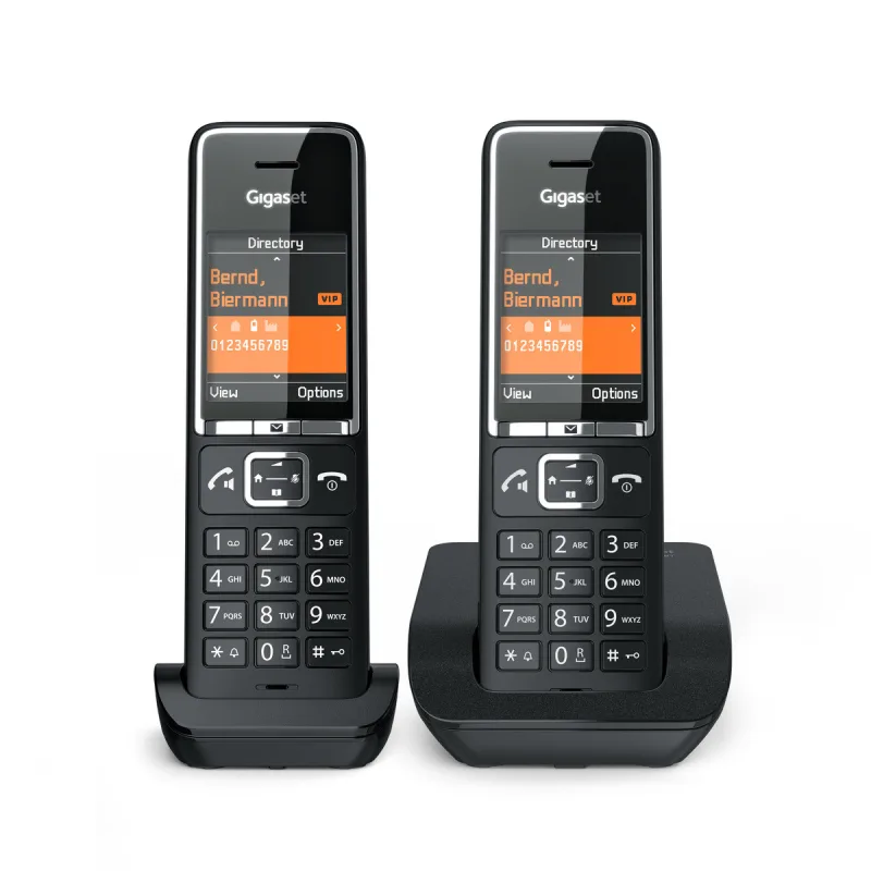 GIGASET WIRELESS PHONE COMFORT 550 DUO BLACK CHROME (L36852-H3001-D204) 2