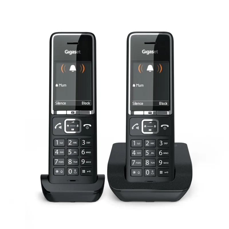 GIGASET WIRELESS PHONE COMFORT 550 DUO BLACK CHROME (L36852-H3001-D204) 3