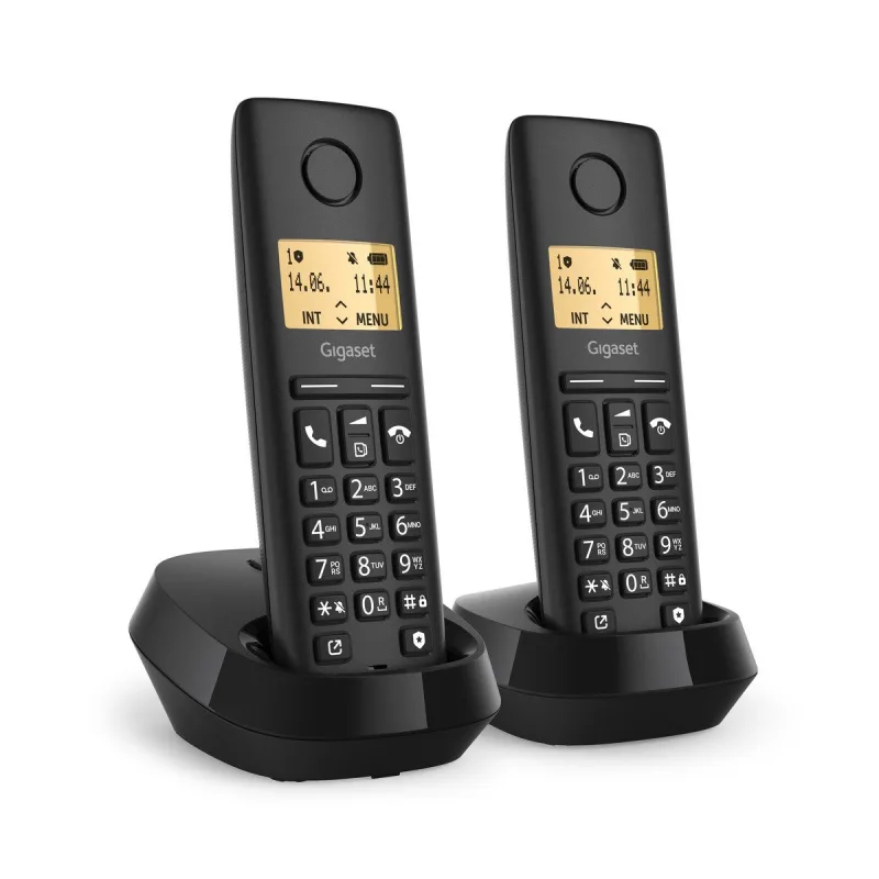 GIGASET WIRELESS PHONE BASIC 100 DUO BLACK (L36852-H3206-D201) 2