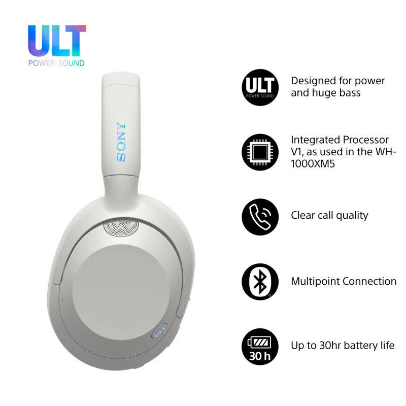 SONY HEADPHONES ULT WEAR BT WHITE  WH-ULT900N/WC 2