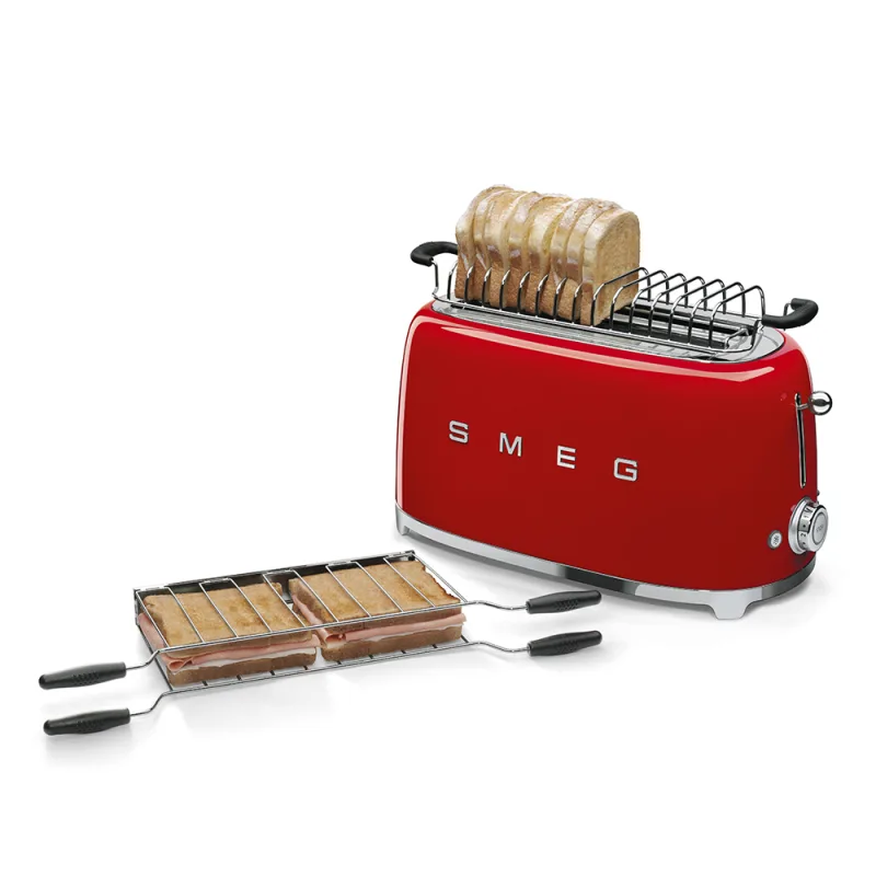 SMEG TOASTER 2X4 50´S STYLE RED TSF02RDEU 4