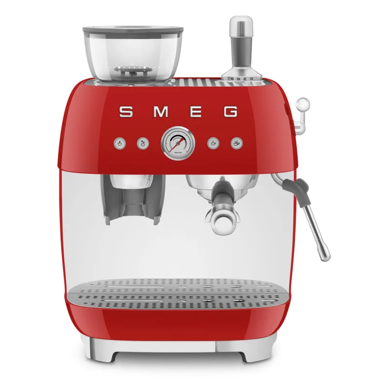 SMEG SMEG ESPRESSO MACHINE 50'STYLE WITH INTEGRATED GRINDER RED EGF03RDEU
