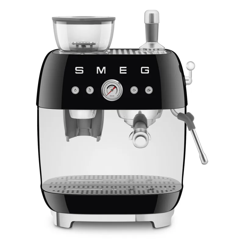 SMEG SMEG ESPRESSO MACHINE 50'STYLE WITH INTEGRATED GRINDER BLACK EGF03BLEU