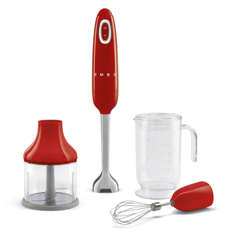 SMEG SMEG HAND BLENDER WITH ACCESORIES 50´STYLE BLUE RED HBF03RDEU