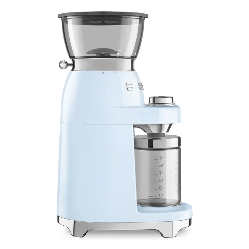 SMEG COFFEE GRINDER 50'STYLE PASTEL BLUE CGF03PBEU 3