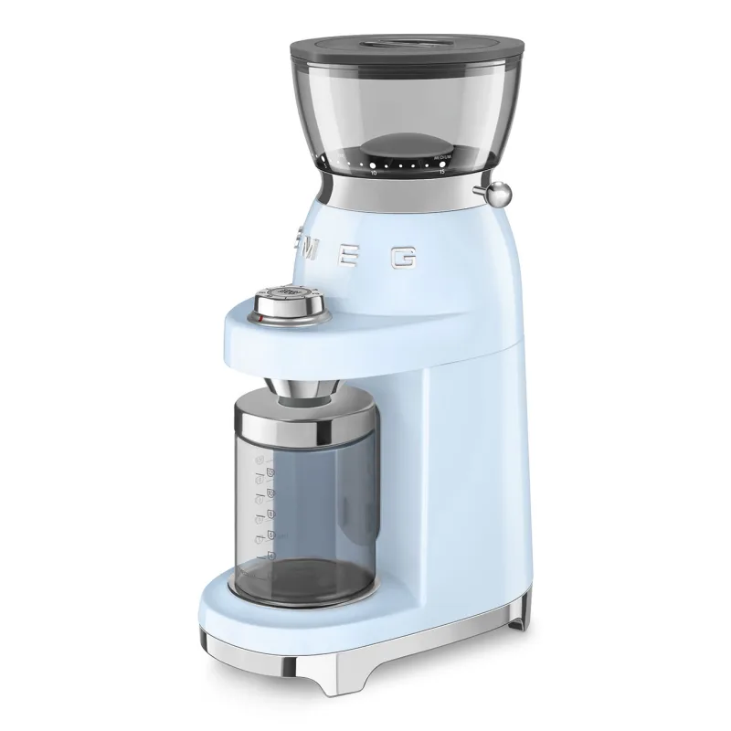 SMEG COFFEE GRINDER 50'STYLE PASTEL BLUE CGF03PBEU 4