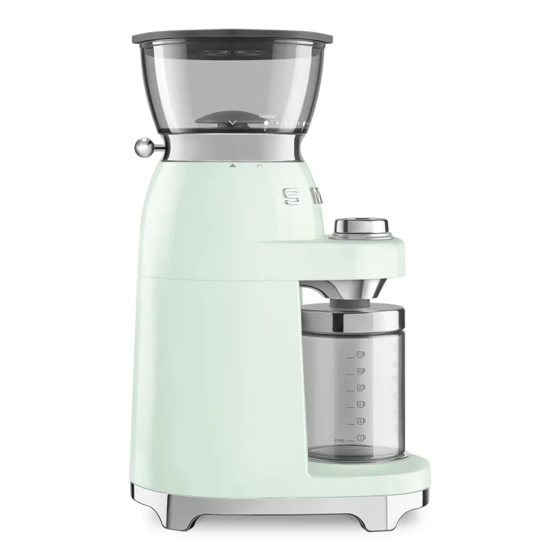 SMEG COFFEE GRINDER 50'STYLE PASTEL GREEN CGF03PGEU 3