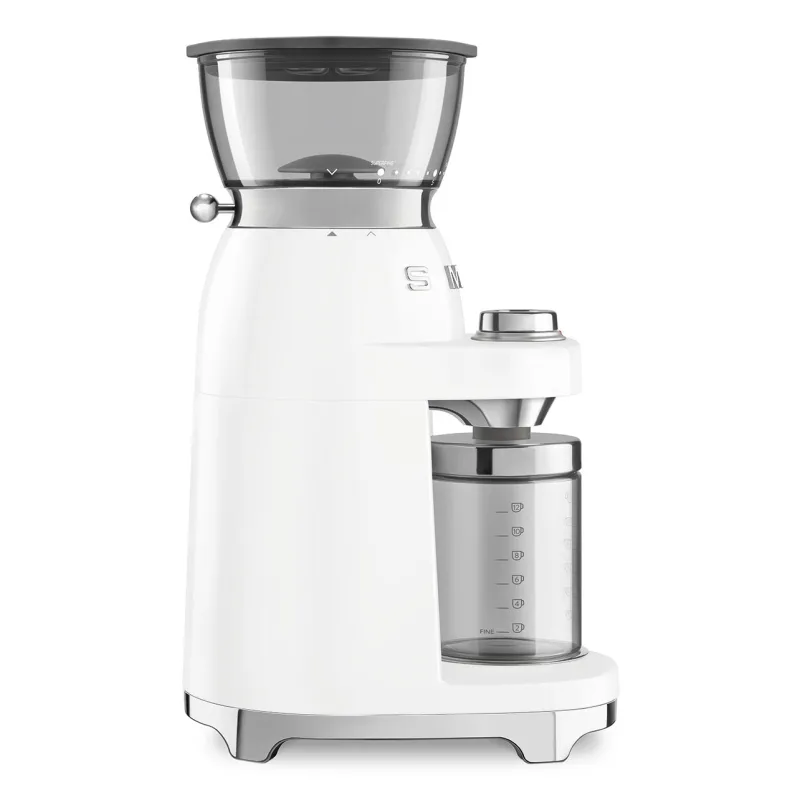 SMEG COFFEE GRINDER 50'STYLE WHITE CGF03WHEU 3