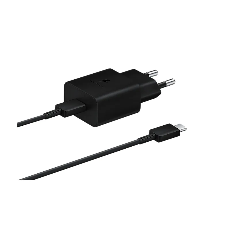 SAMSUNG POWER WALL CHARGER 15W USB-C BLACK + CABLE USB-C TO USB-C 1M BLACK EP-T1510XBEGEU 4